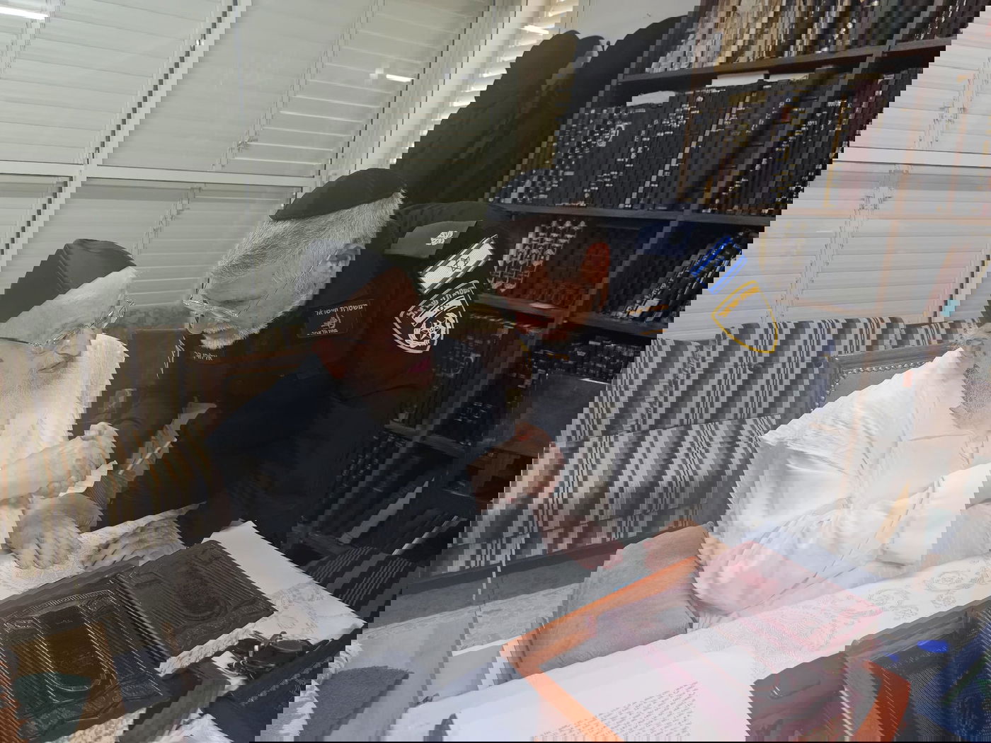 מפקדי המשטרה של מרחב דן בביקור במעונם של גדולי ישראל