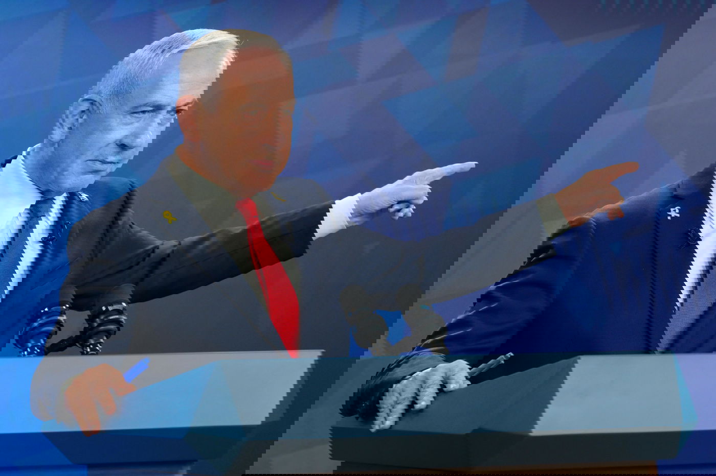 נתניהו במסיבת העיתונאים