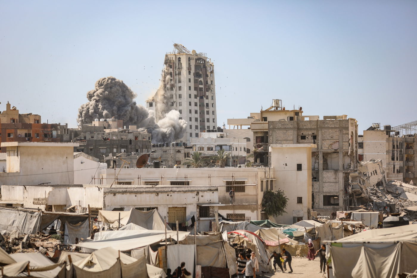 הפצצה בעזה, אתמול 