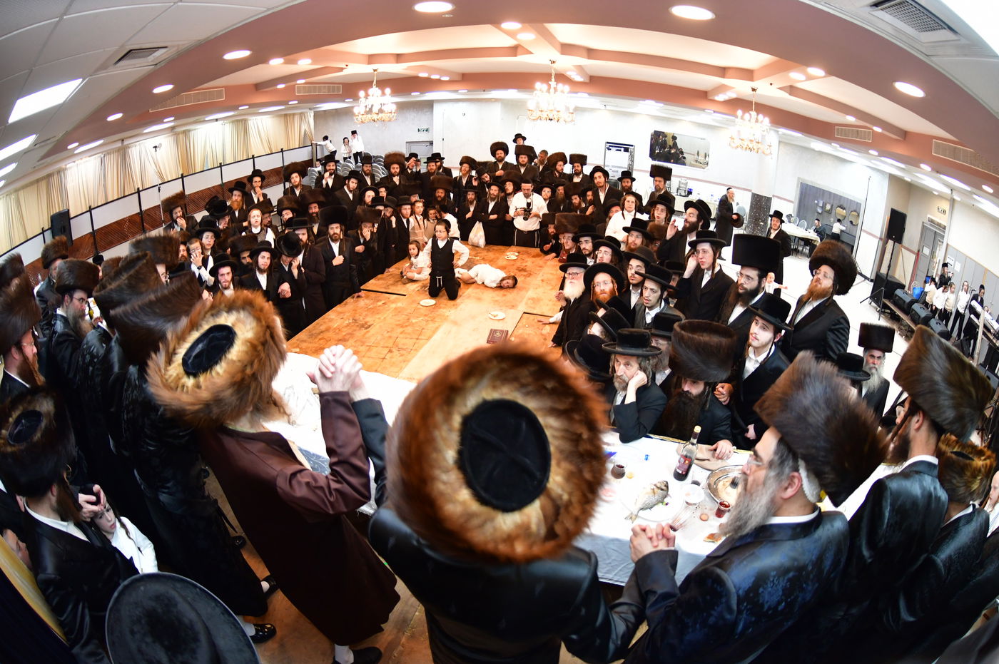 שמחת נישואי בן אב"ד מירון עם נכדת האדמו"ר מלעלוב ניקלשבורג