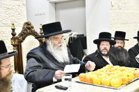 האדמו"ר מקרעטשניף י-ם בביקור בישיבתו באלעד