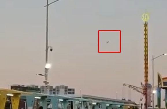 הכטב"ם שניות לפני נפילתו