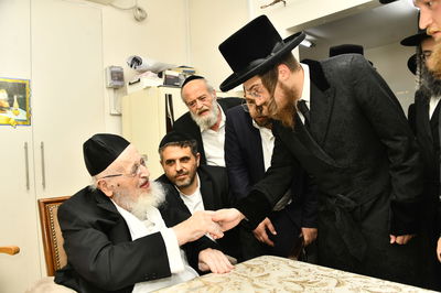 האדמו"ר מסאדיגורה בביקור אצל הגרמ"צ ברגמן