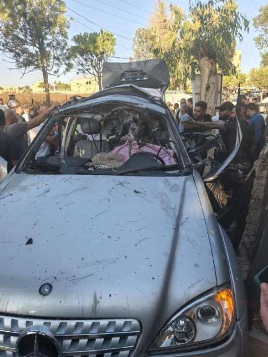 הרכב שנפגע בתקיפה