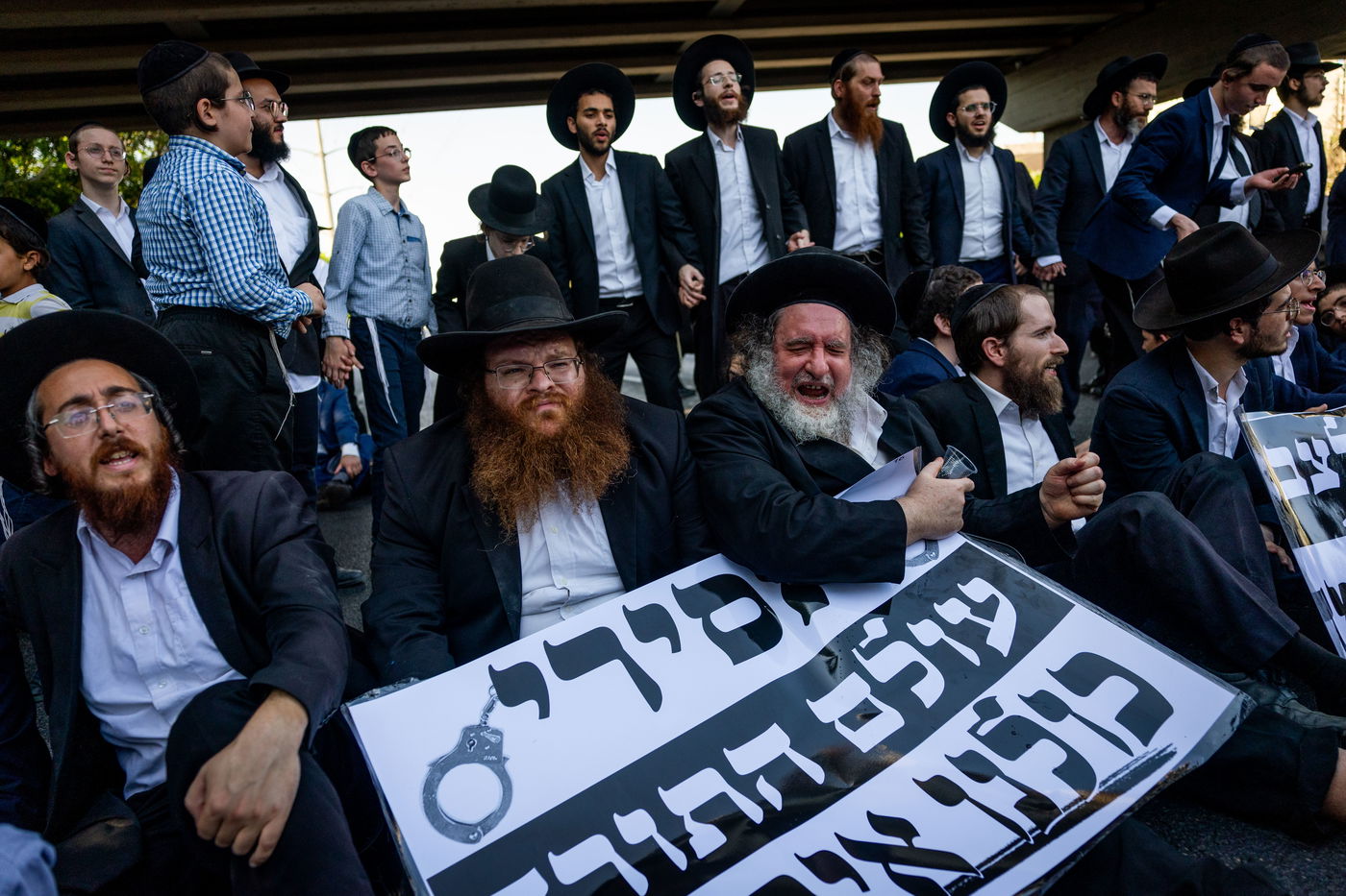 הפגנה נגד מעצר תלמידי ישיבה