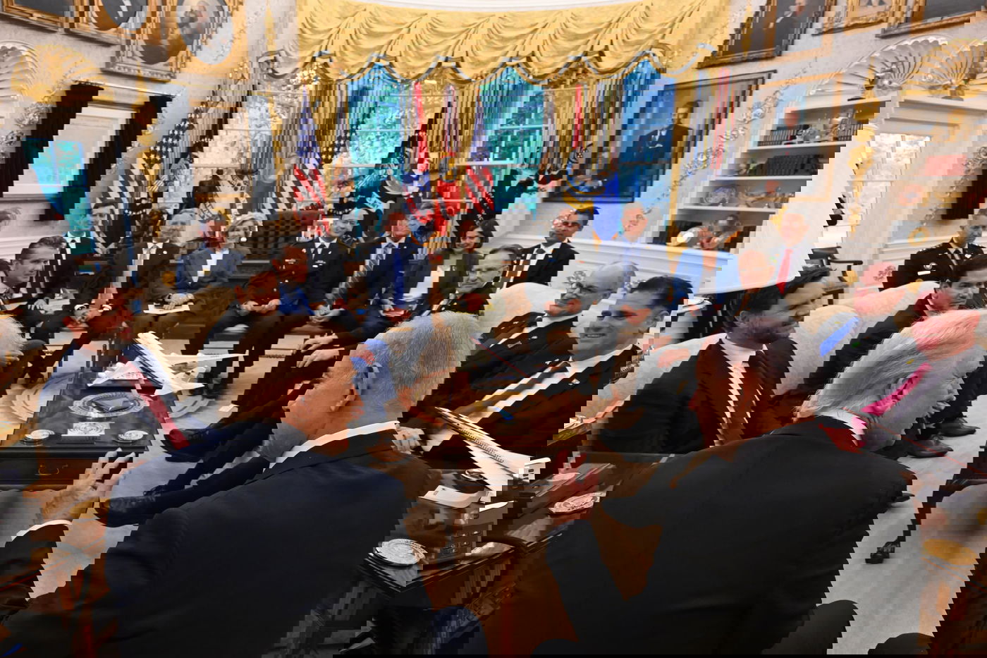 נתניהו וטראמפ בבית הלבן 