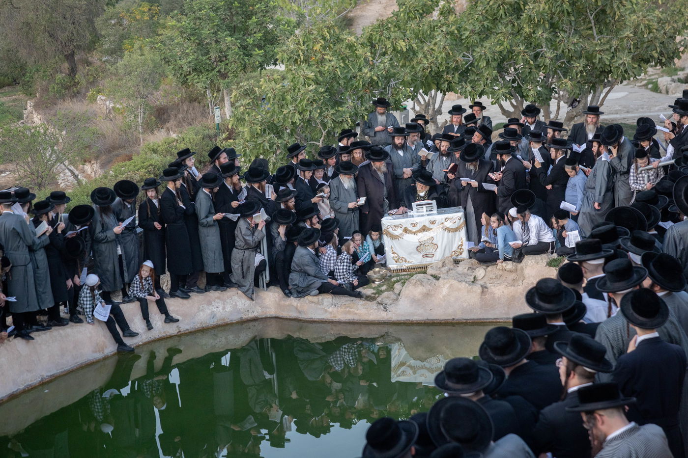 חסידי תולדות אברהם יצחק בתשליך