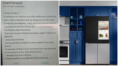 משמאל המקרר של סמסונג | מימין לקוח שיתף הודעה שפורסמה במך המקרר