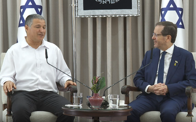 ראש השב"כ החדש שנכנס היום לתפקידו, התארח אצל הנשיא יחד עם משפחתו | תיעוד