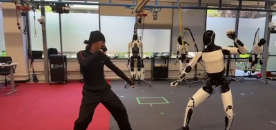 הרובוט במהלך האימון