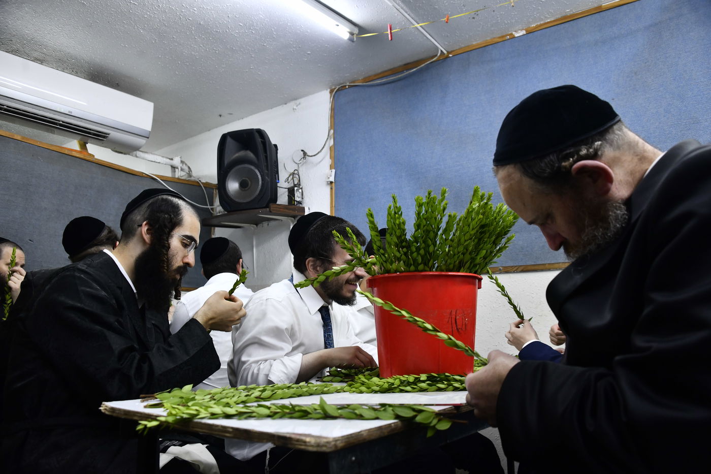 מראות ערב חג הסוכות בבני ברק