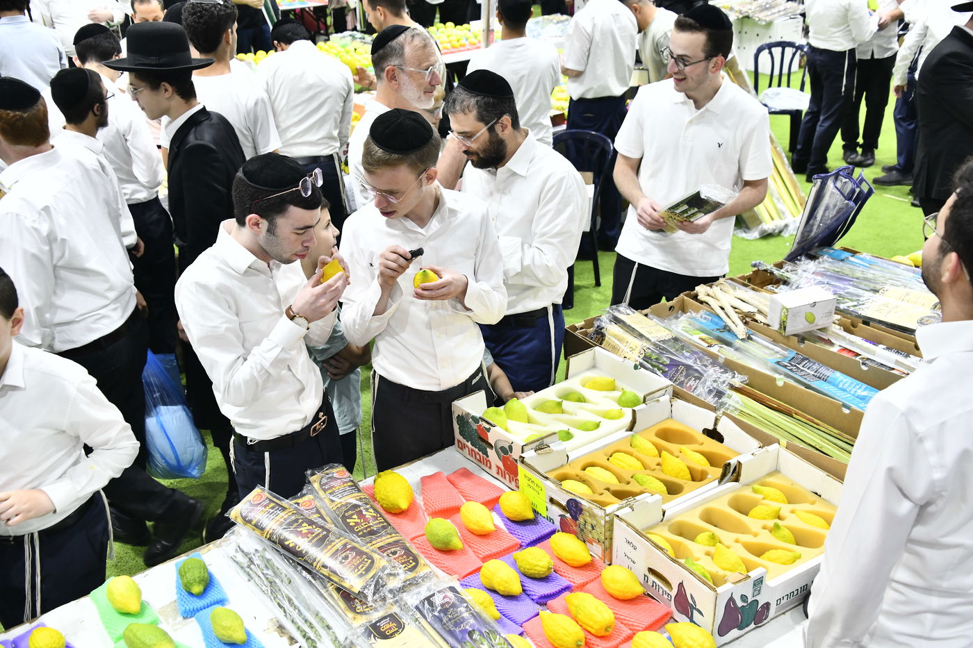 מראות ערב חג הסוכות בבני ברק