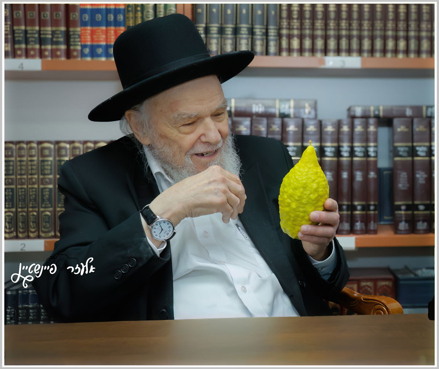 הגאון רבי משה הלל הירש בבדיקת אתרוגים