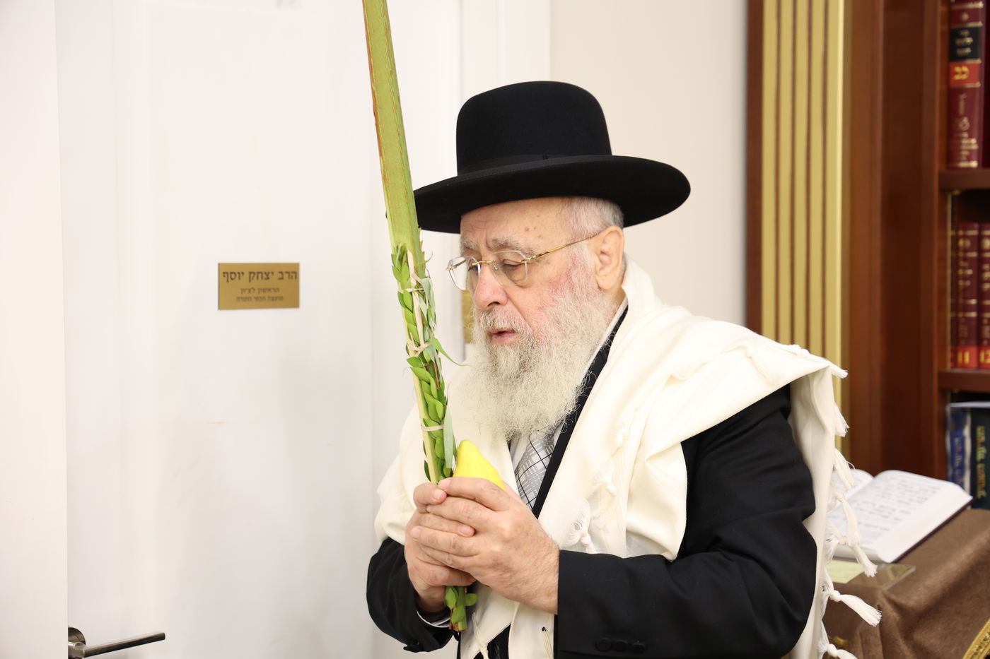 הראשל"צ הגאון רבי יצחק יוסף בנטילת לולב
