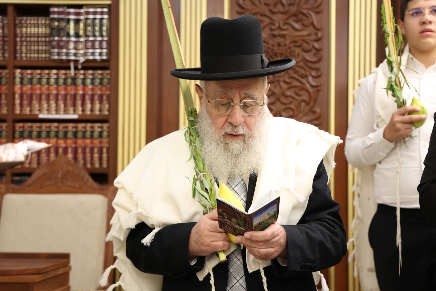 הראשל"צ הגאון רבי יצחק יוסף בנטילת לולב