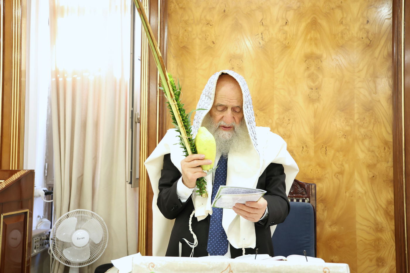 הגאון רבי ראובן אלבז בנטילת לולב