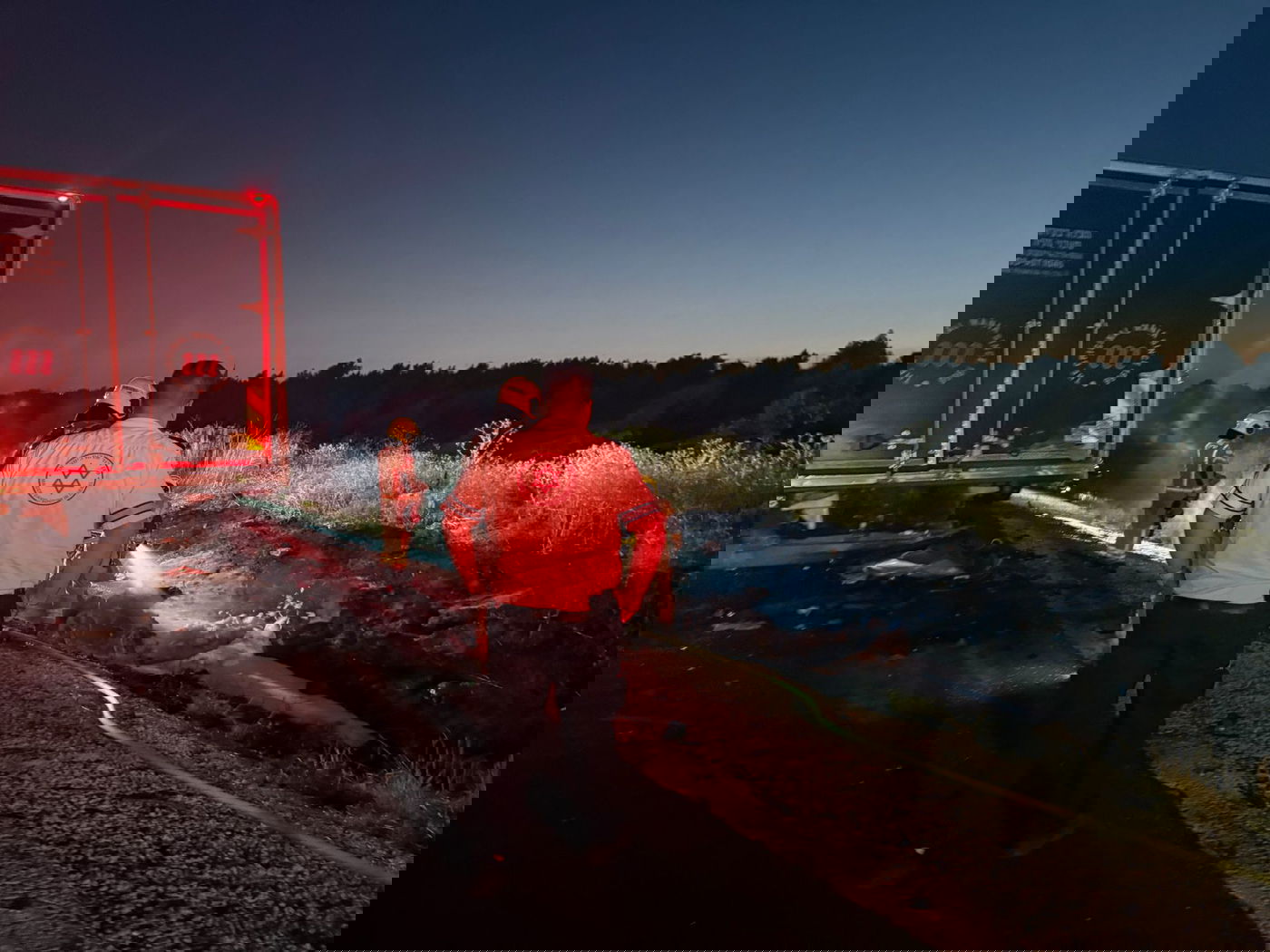 זירת התאונה הקטלנית, הבוקר