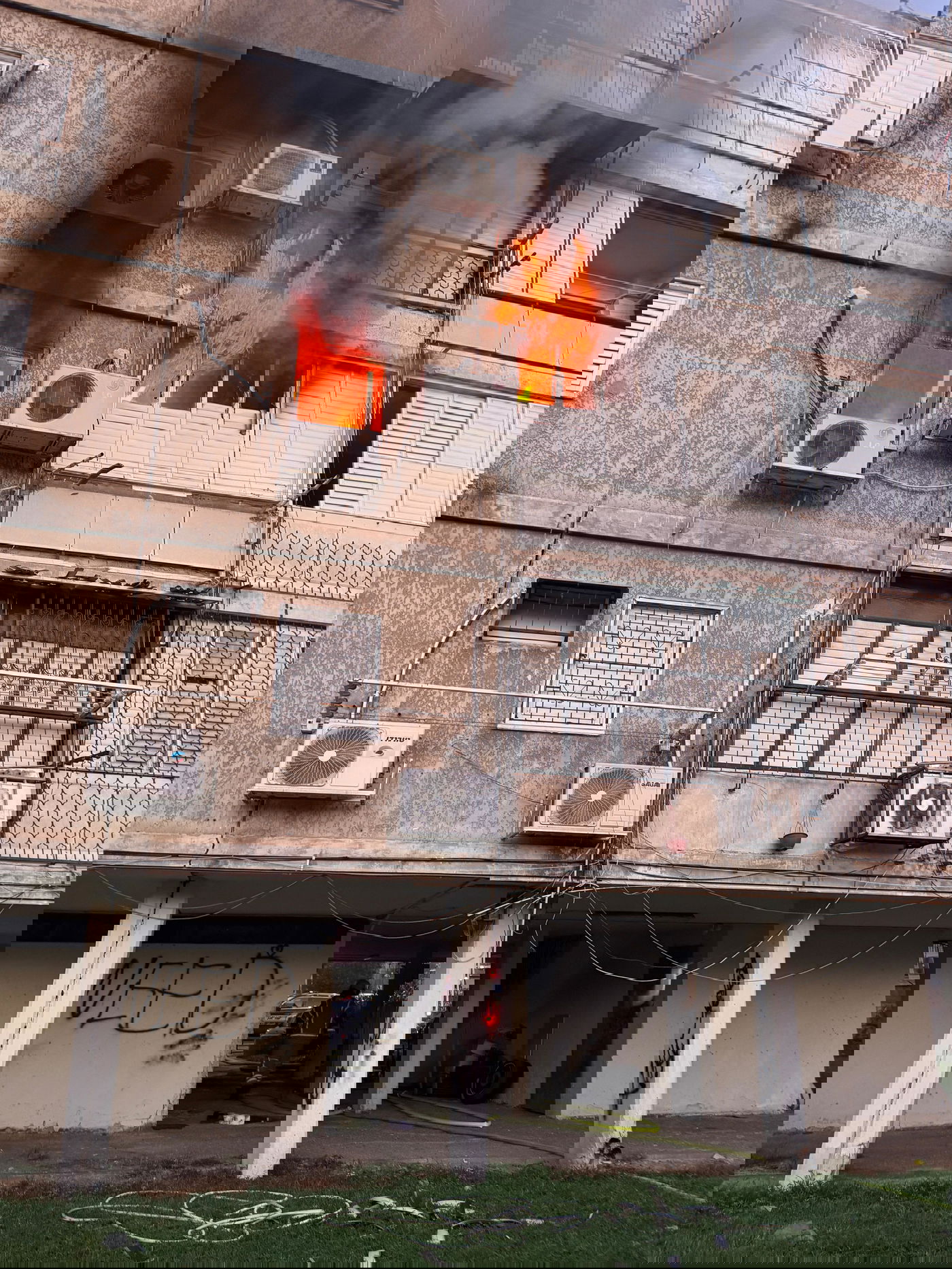 השריפה הבוקר בבת ים