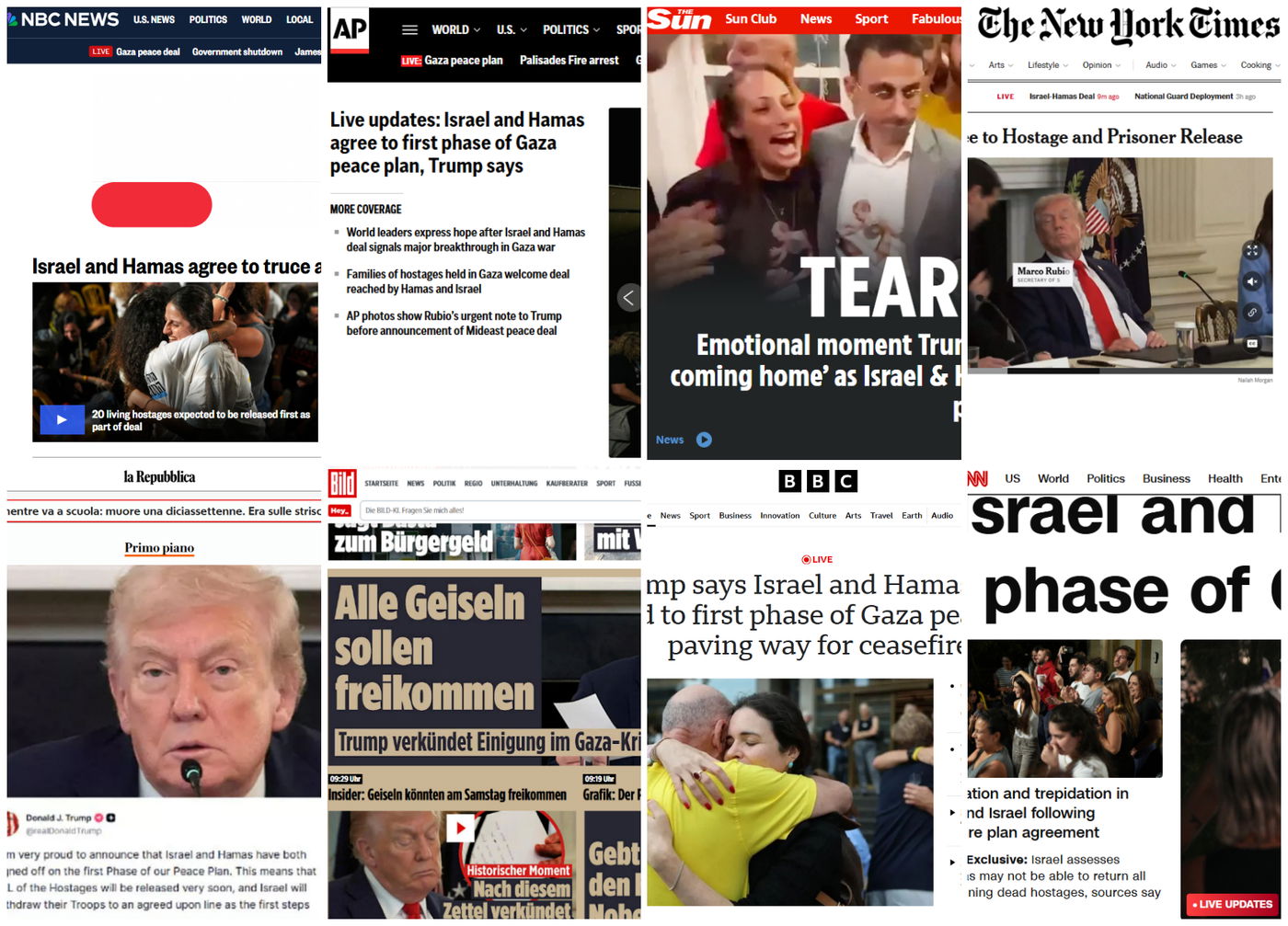 הכותרות הראשיות בעולם, הבוקר