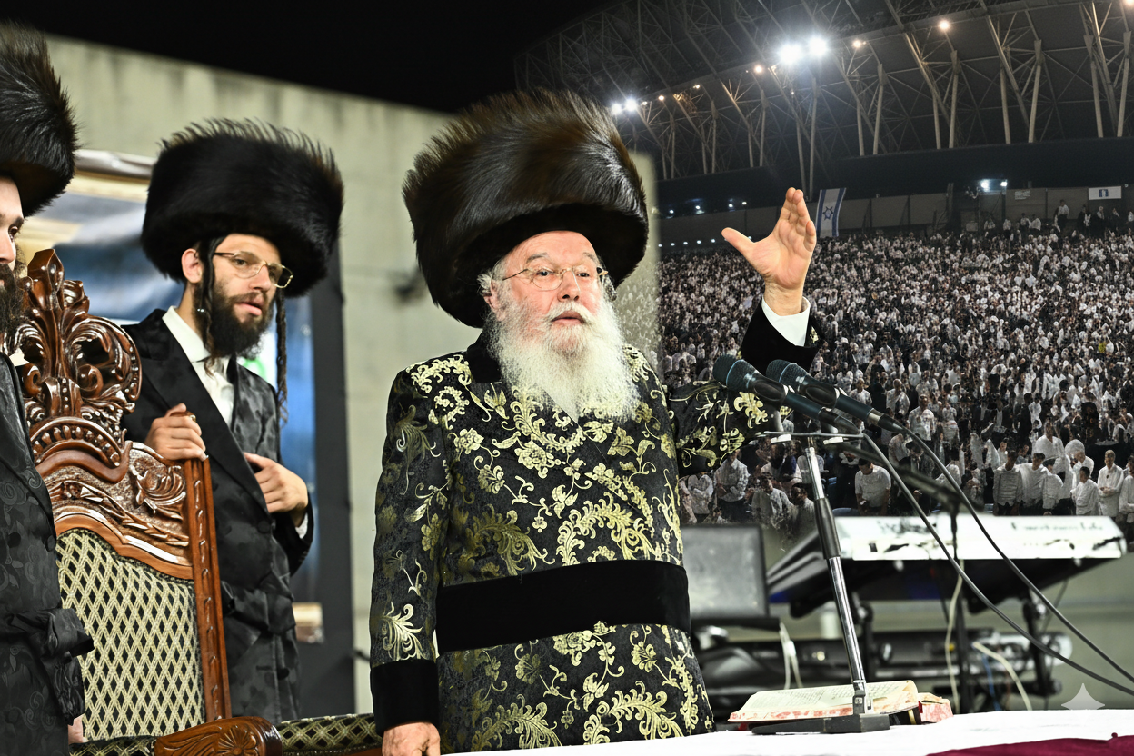כ"ק אדמו"ר ממישקולץ בנאומו: "הגאולה בפתח!"