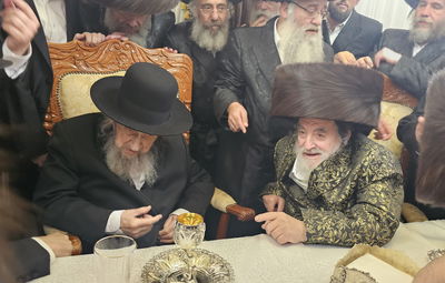 הגר"ד לנדו בביקור אצל האדמו"ר מויז'ניץ