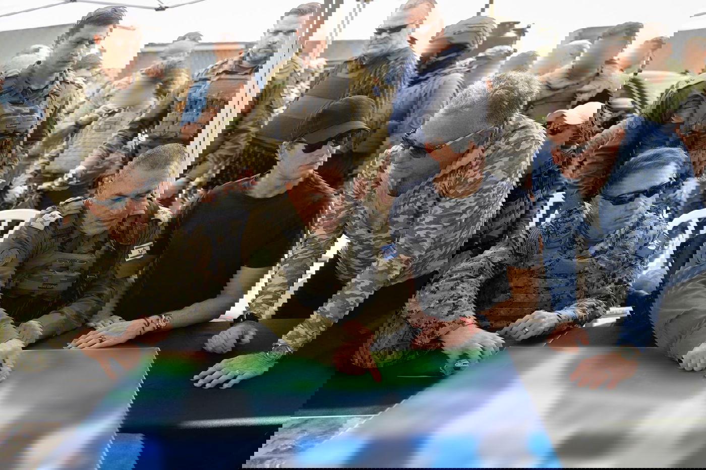 הרמטכ"ל ברצועת עזה  עם בכירי ארה"ב