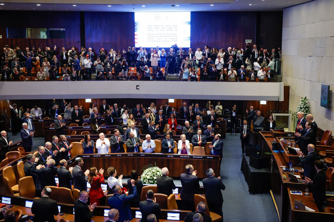 יום היסטורי: נשיא ארה"ב דונלד טראמפ בכנסת ישראל | גלריה חגיגית 