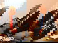 נתניהו וטראמפ בפגישתם בישראל