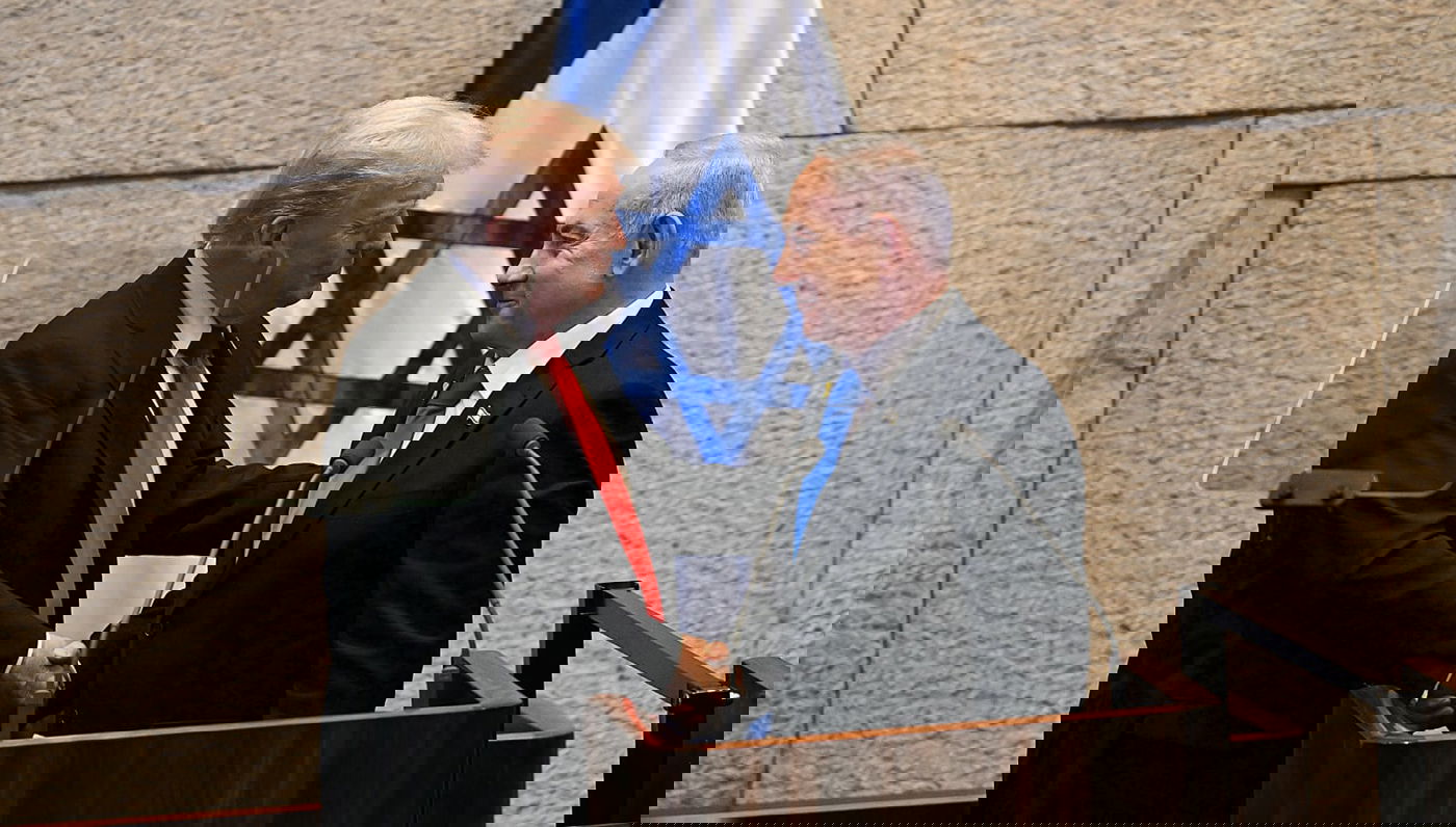 טראמפ ונתניהו בכנסת