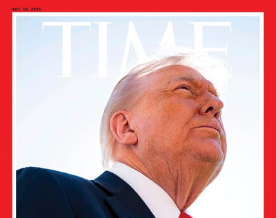 נשיא ארה"ב טראמפ על שער הטיים-מגזין