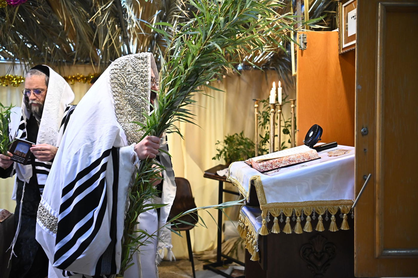 חג הסוכות בחצה"ק מעז'בוז