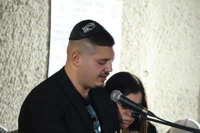 שחר לוי, בנו של איתן, בהלוויה