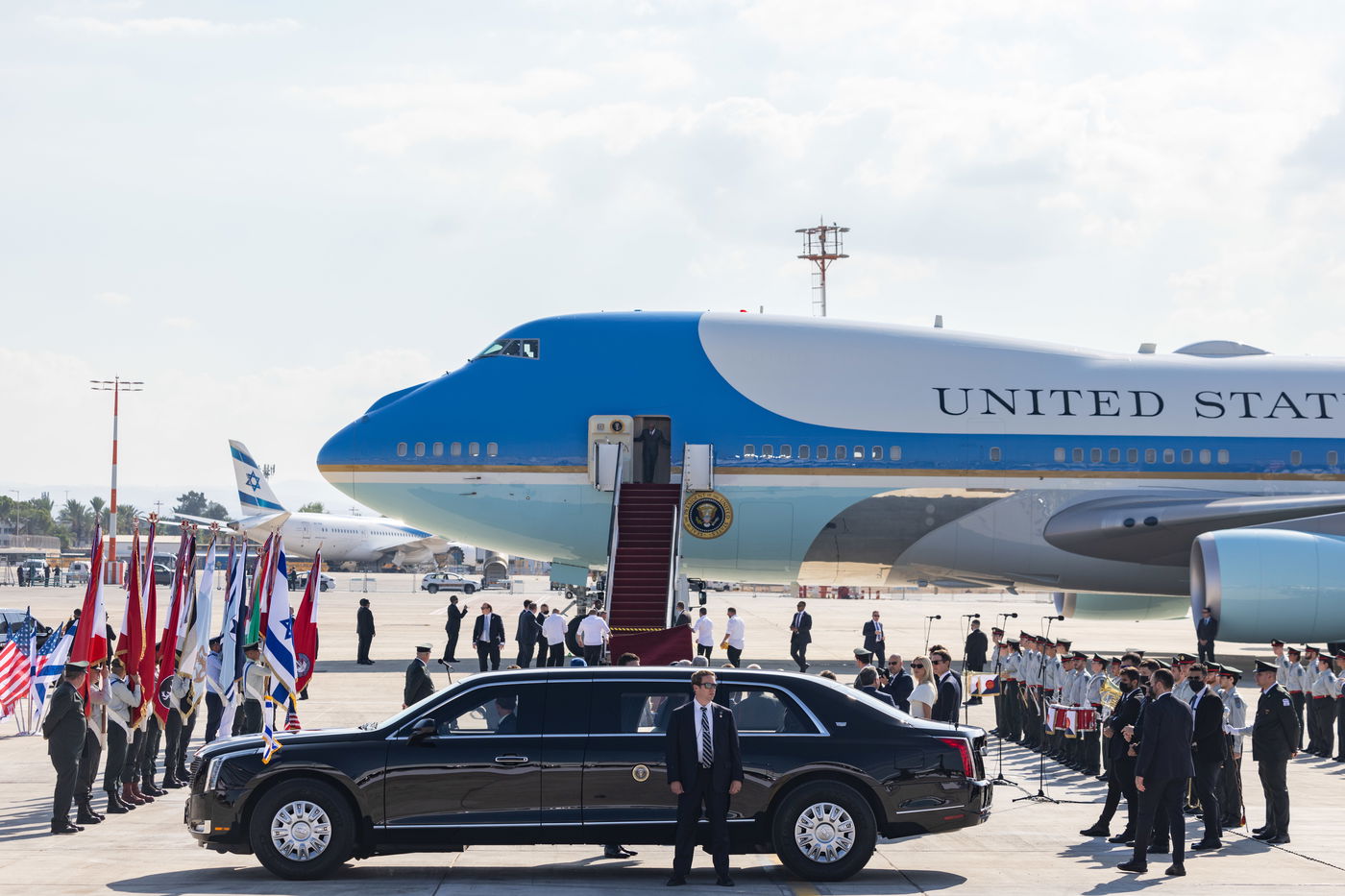 אייר פורס 1, מטוסו של נשיא ארצות הברית, בנתב"ג