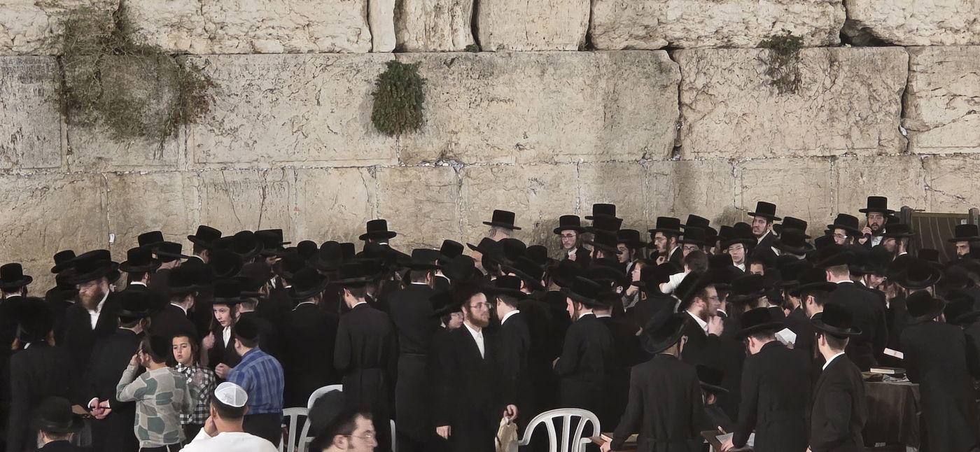 האדמו"ר מויז'ניץ בית שמש בכותל המערבי