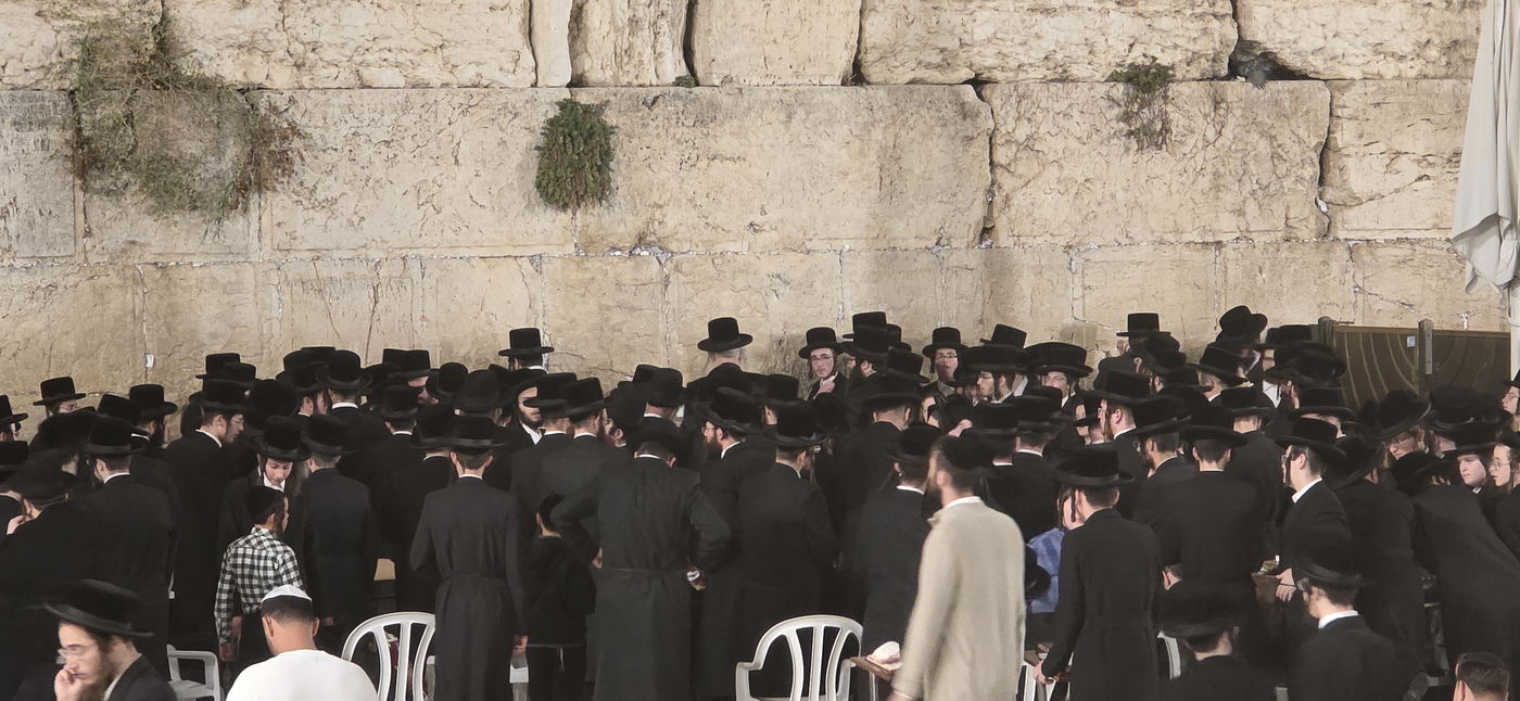 האדמו"ר מויז'ניץ בית שמש בכותל המערבי