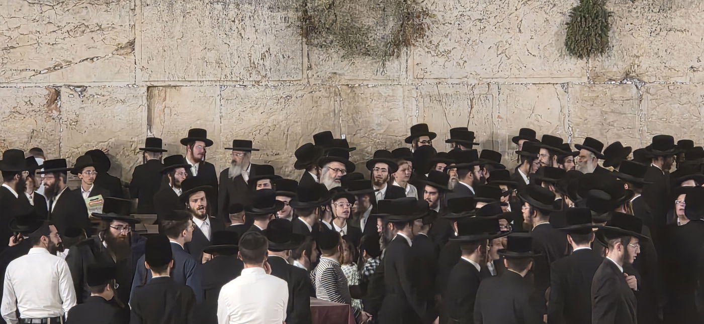 האדמו"ר מויז'ניץ בית שמש בכותל המערבי