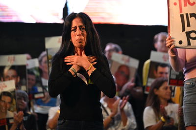 עינב צנגאוקר, הערב ב'כיכר החטופים'