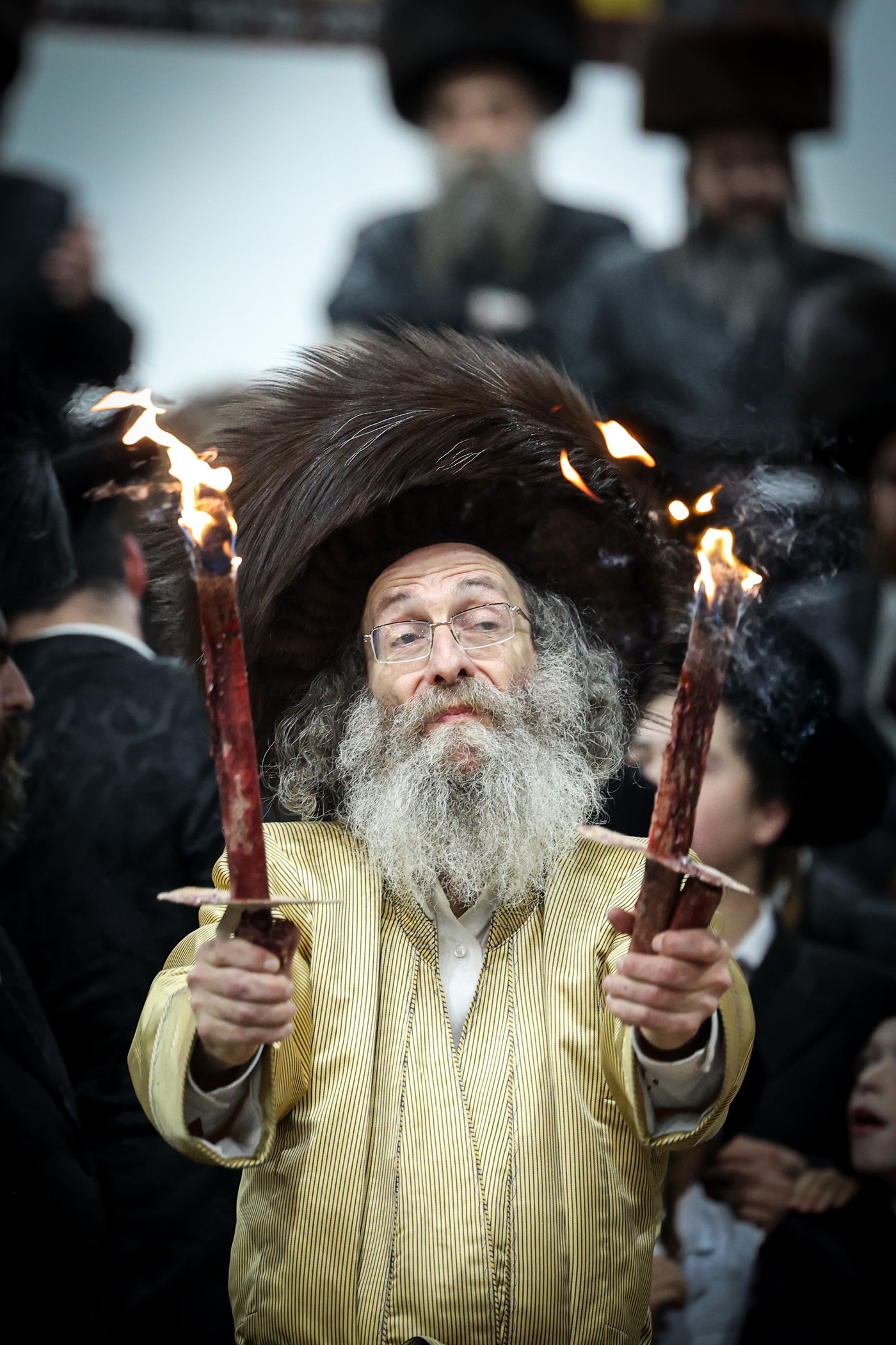 הרה"צ רבי אלימלך בידרמן בהכנה להושענא רבה