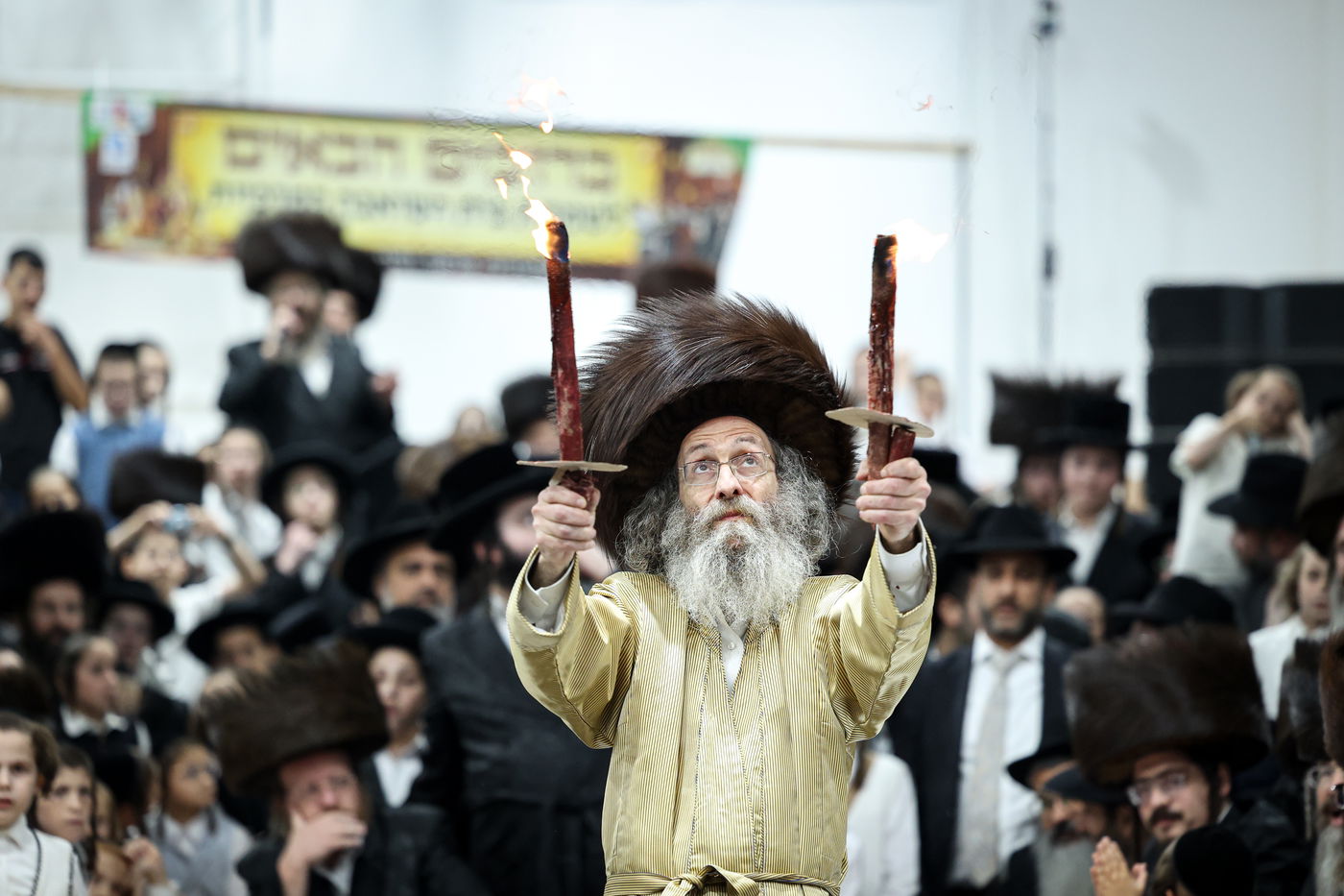 הרה"צ רבי אלימלך בידרמן בהכנה להושענא רבה