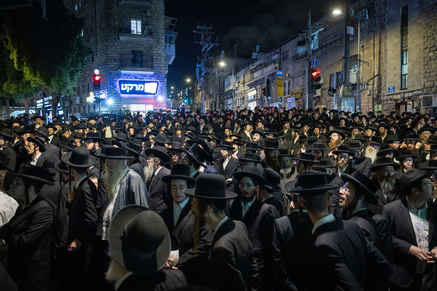 מחאה נגד גזירת הגיוס בראשות האדמו"ר ממשכנות הרועים