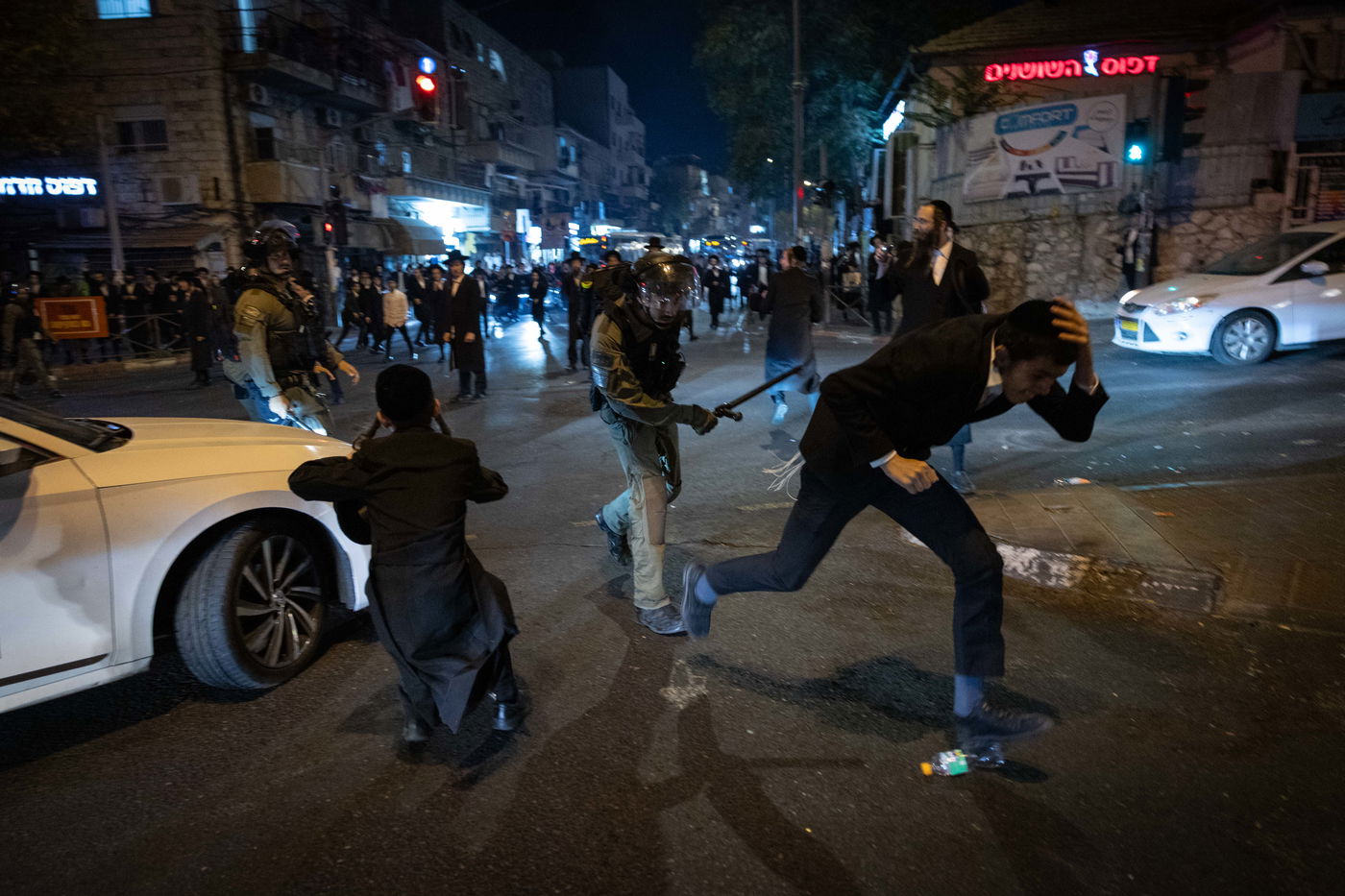 מחאה נגד גזירת הגיוס בראשות האדמו"ר ממשכנות הרועים