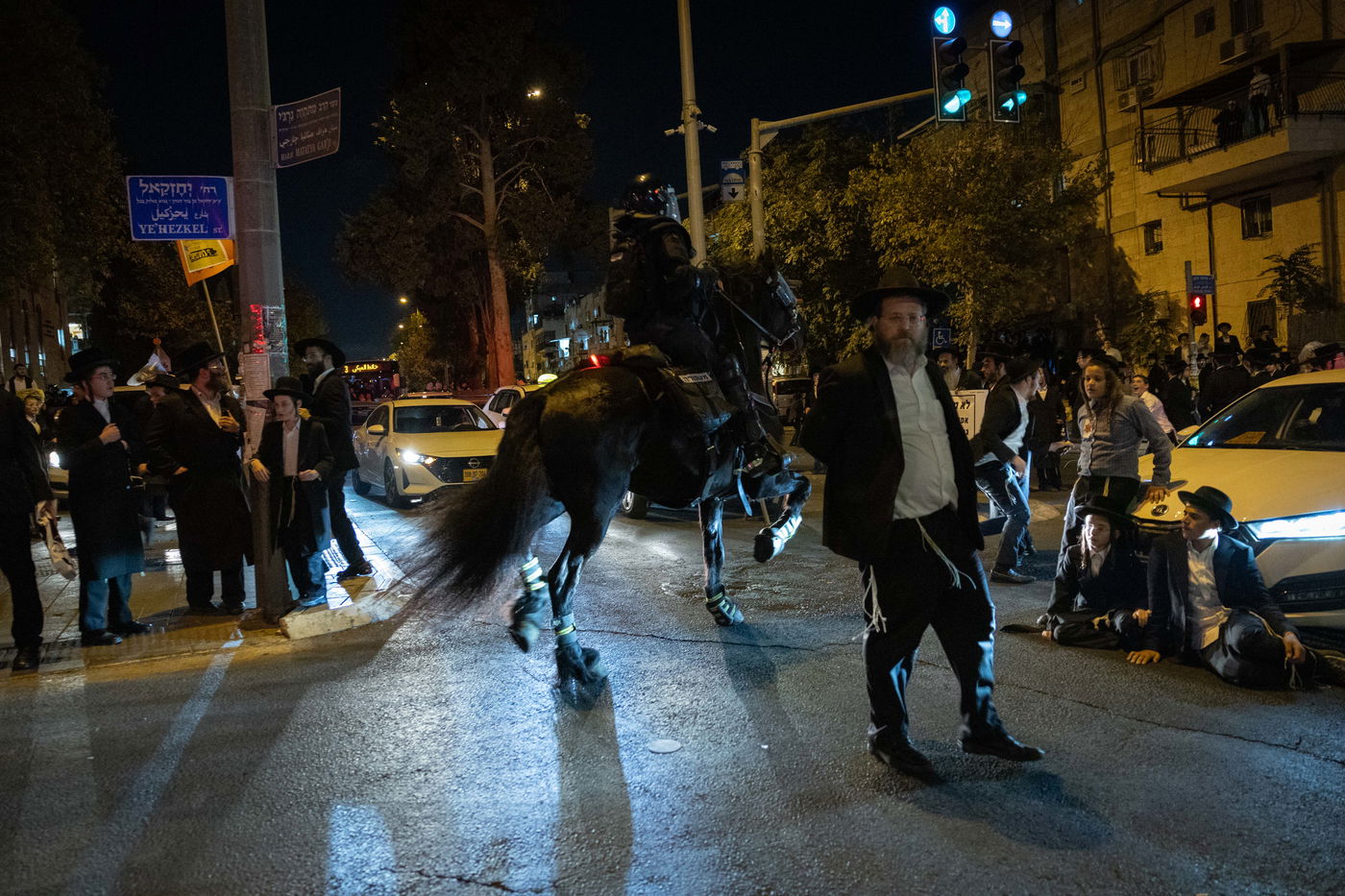 מחאה נגד גזירת הגיוס בראשות האדמו"ר ממשכנות הרועים