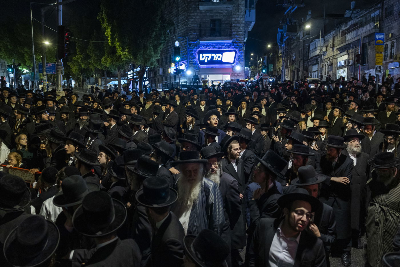 מחאה נגד גזירת הגיוס בראשות האדמו"ר ממשכנות הרועים