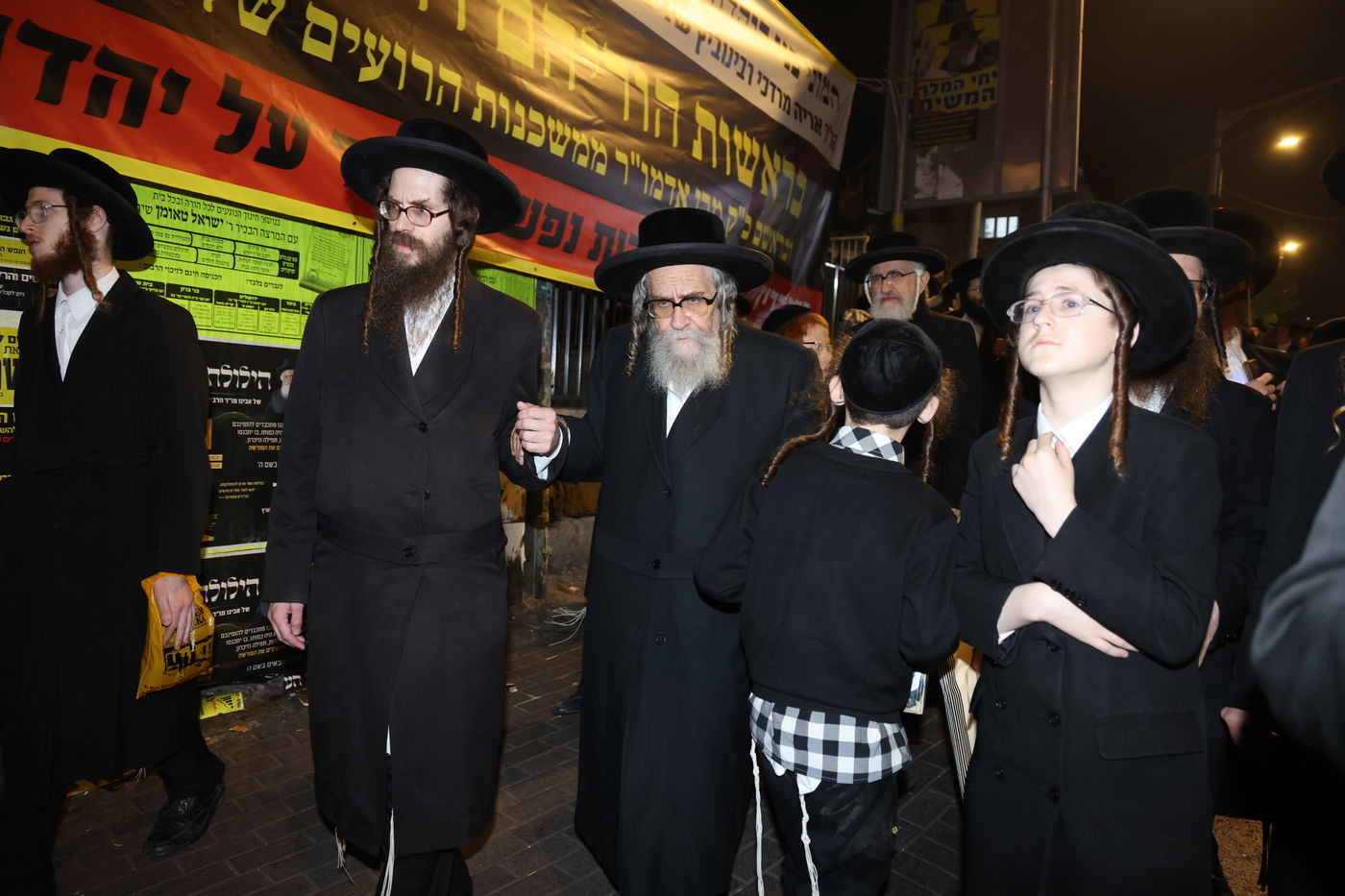 מחאה נגד גזירת הגיוס בראשות האדמו"ר ממשכנות הרועים