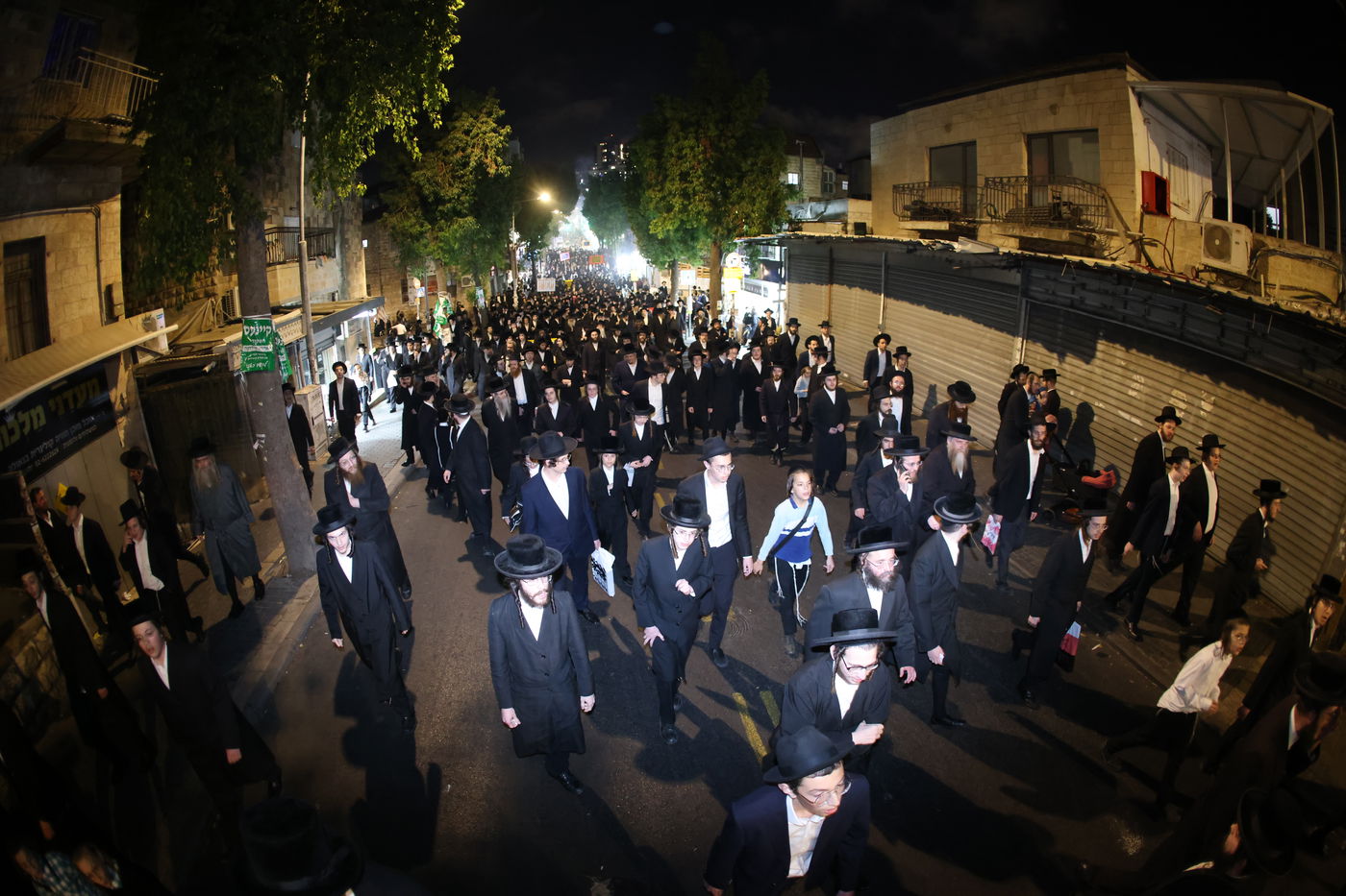 מחאה נגד גזירת הגיוס בראשות האדמו"ר ממשכנות הרועים