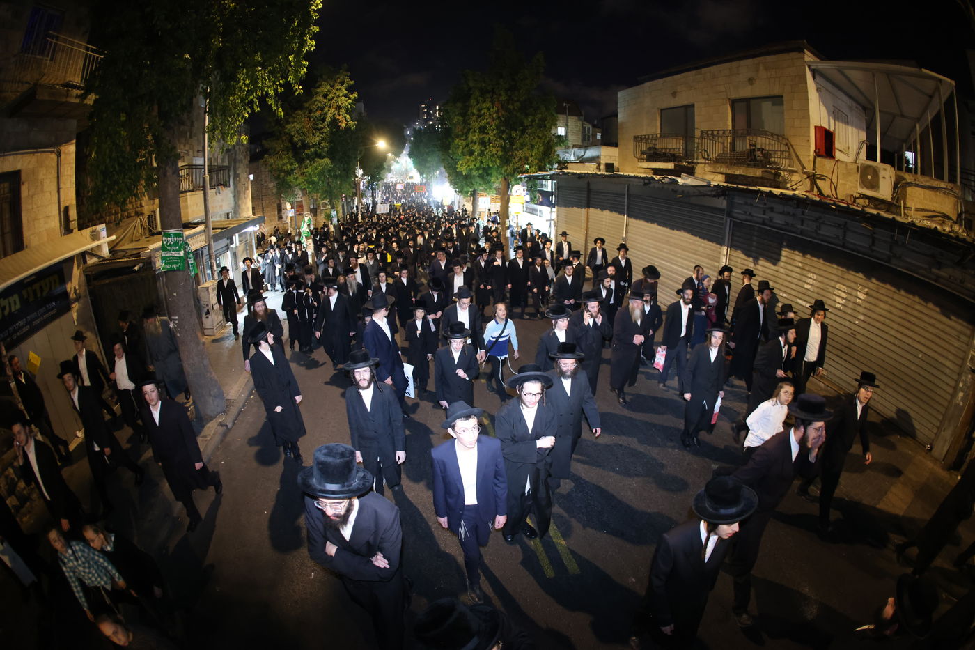 מחאה נגד גזירת הגיוס בראשות האדמו"ר ממשכנות הרועים