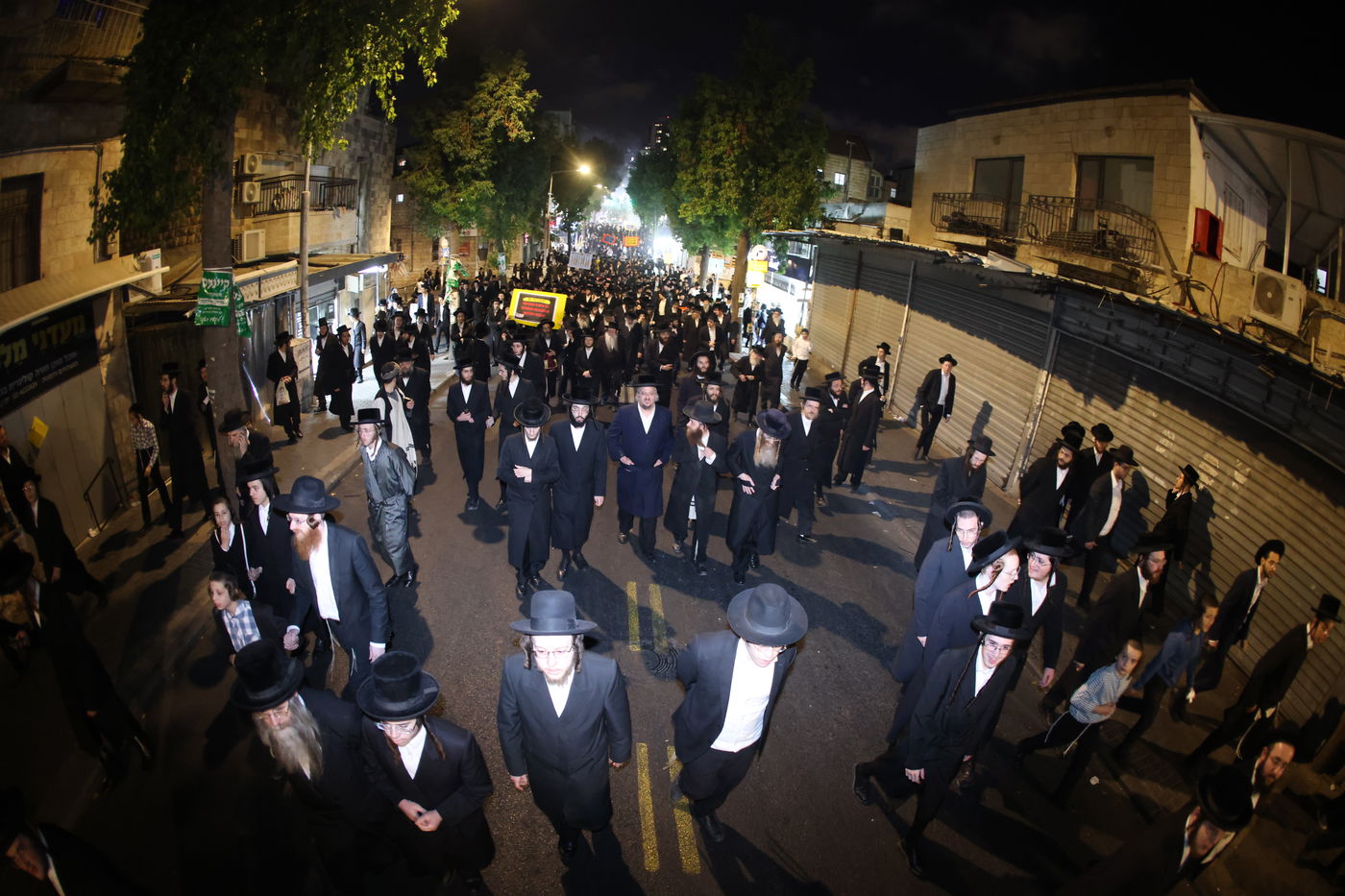 מחאה נגד גזירת הגיוס בראשות האדמו"ר ממשכנות הרועים