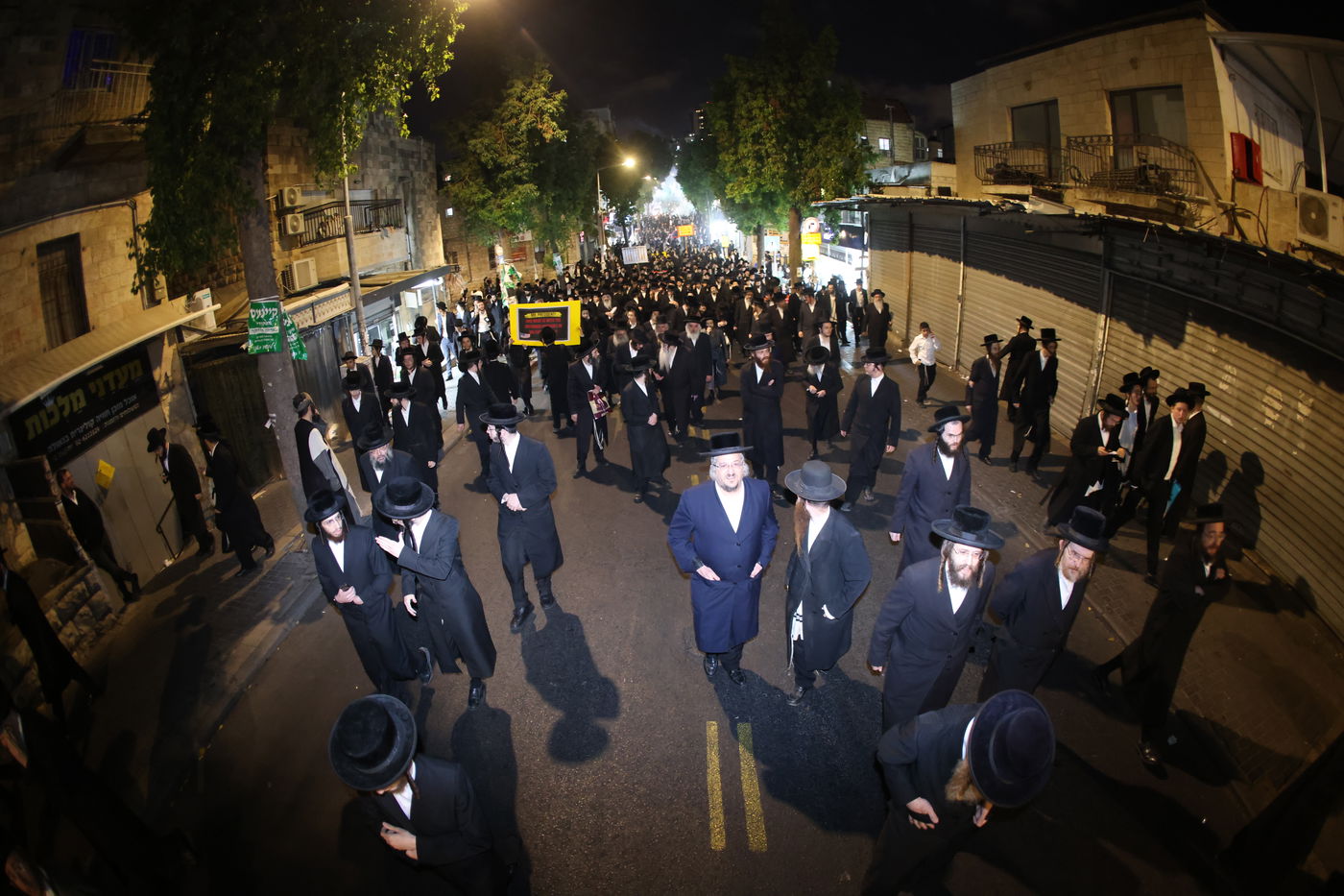 מחאה נגד גזירת הגיוס בראשות האדמו"ר ממשכנות הרועים