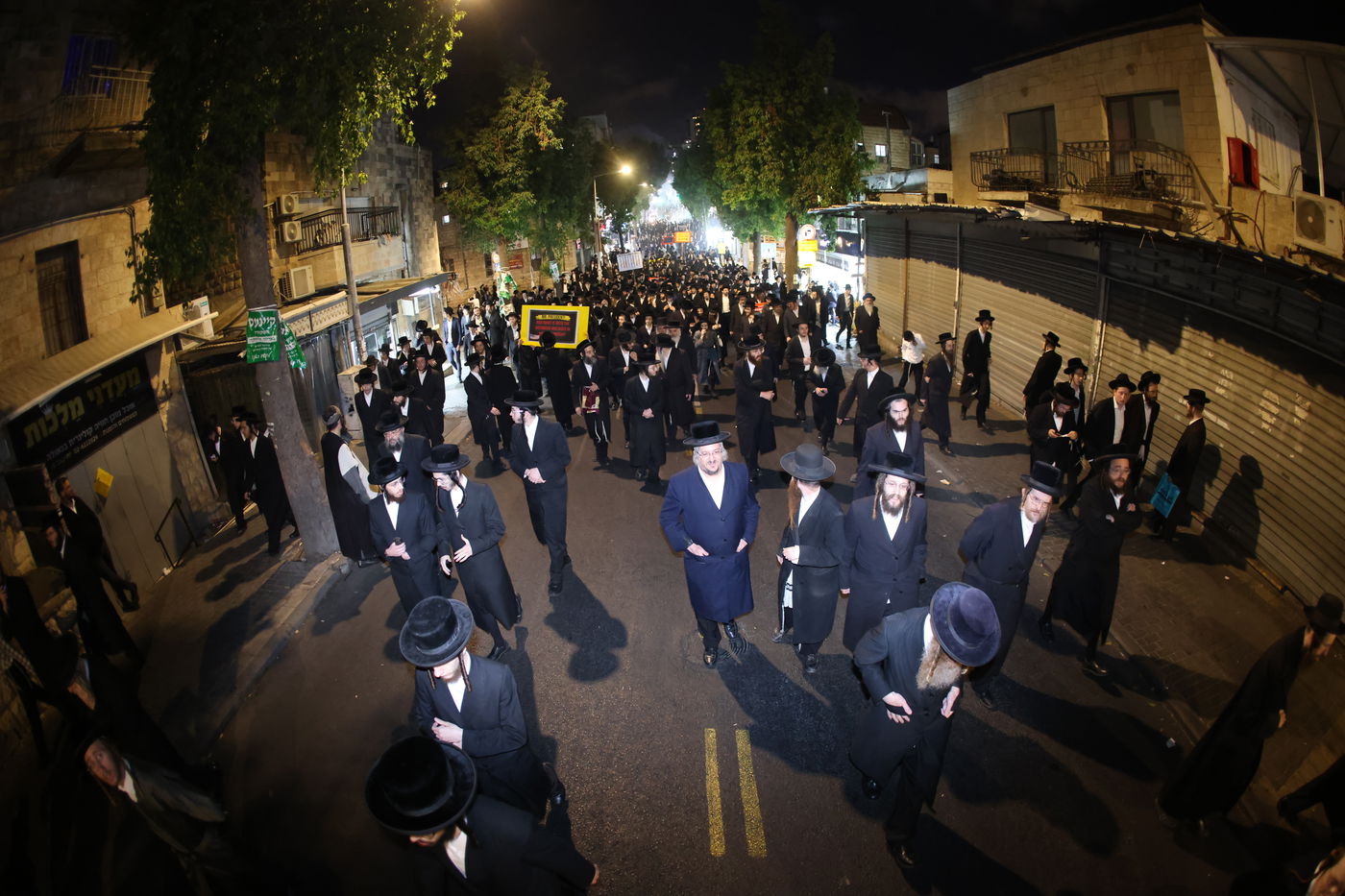 מחאה נגד גזירת הגיוס בראשות האדמו"ר ממשכנות הרועים