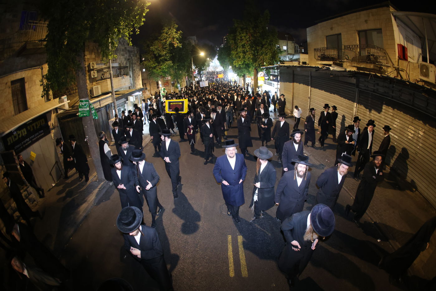 מחאה נגד גזירת הגיוס בראשות האדמו"ר ממשכנות הרועים